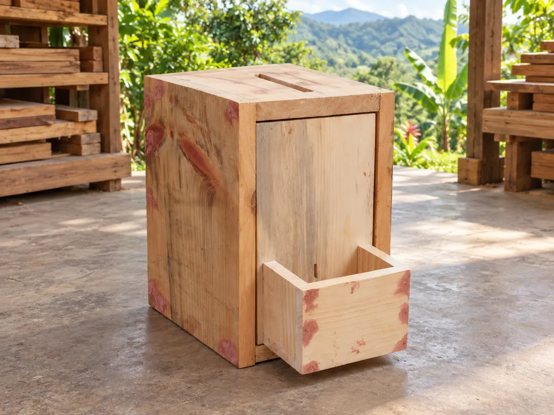 Mueble de madera tipo caja